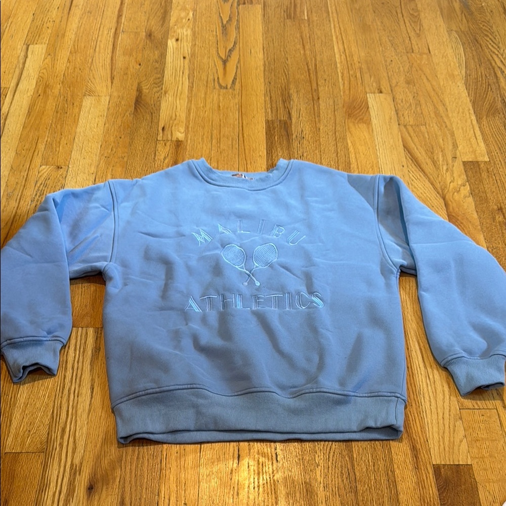 Bailey Rose Blue Women's Crewneck With “Malibu Athletics” Size Small